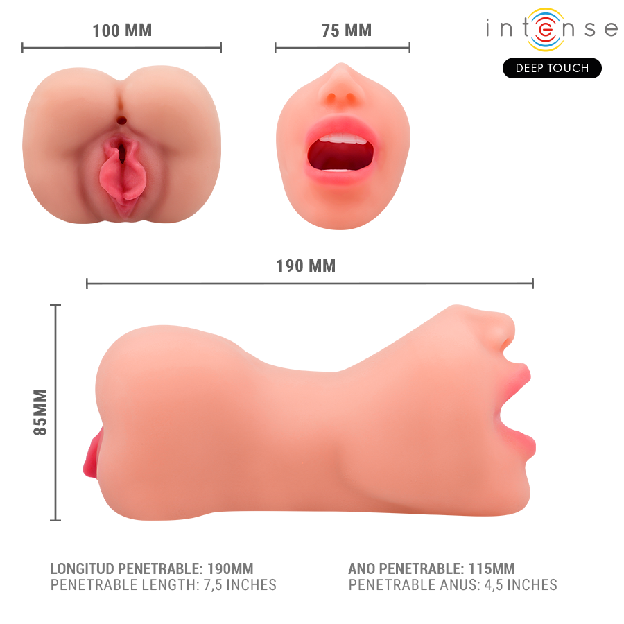 INTENSE DEEP TOUCH - RILEY DOUBLE MOUTH VAGINA MASTURBATOR - Image 5