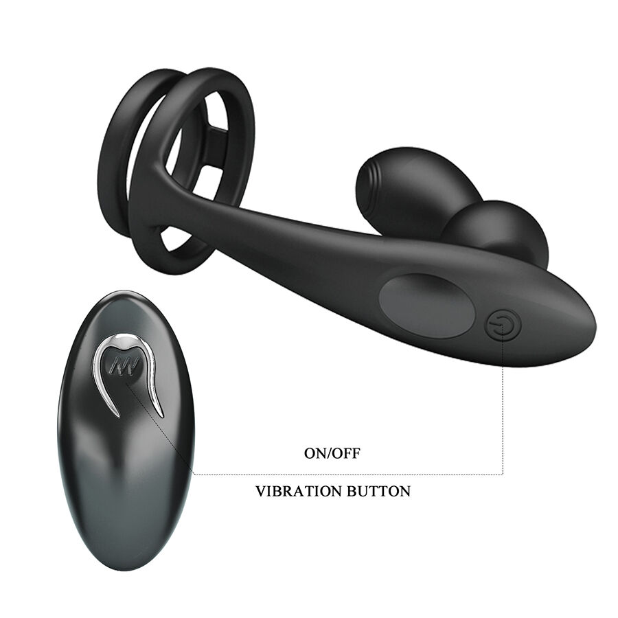MR PLAY - VIBRATING ANAL PLUG WITH PENIS RING REMOTE CONTROL - Image 5