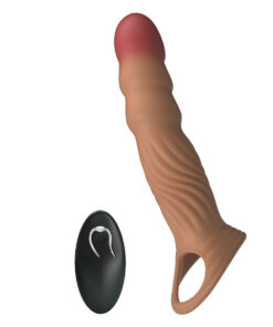 Alternative view of PRETTY LOVE - TEXTURED PENIS SLEEVE WITH VIBRATION AND REMOTE CONTROL