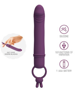 Alternative view of PRETTY LOVE - CORA VIBRATOR PENIS FORM WITH RESISTANCE RING