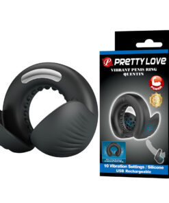 PRETTY LOVE - QUENTIN PENIS RING WITH TESTICULAR STIMULATOR