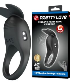 PRETTY LOVE - CARLTON PENIS RING WITH CLITORAL STIMULATOR