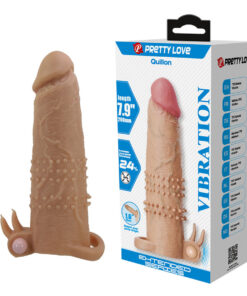 PRETTY LOVE - QUILLON PENIS SLEEVE WITH CLITORAL STIMULATOR AND VIBRATION