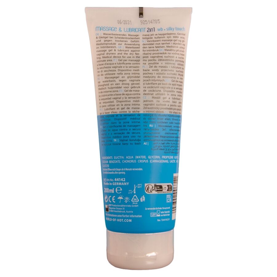 HOT - MASSAGE GLIDE GEL 2IN1 SILKY TOUCH 200 ML - Image 2