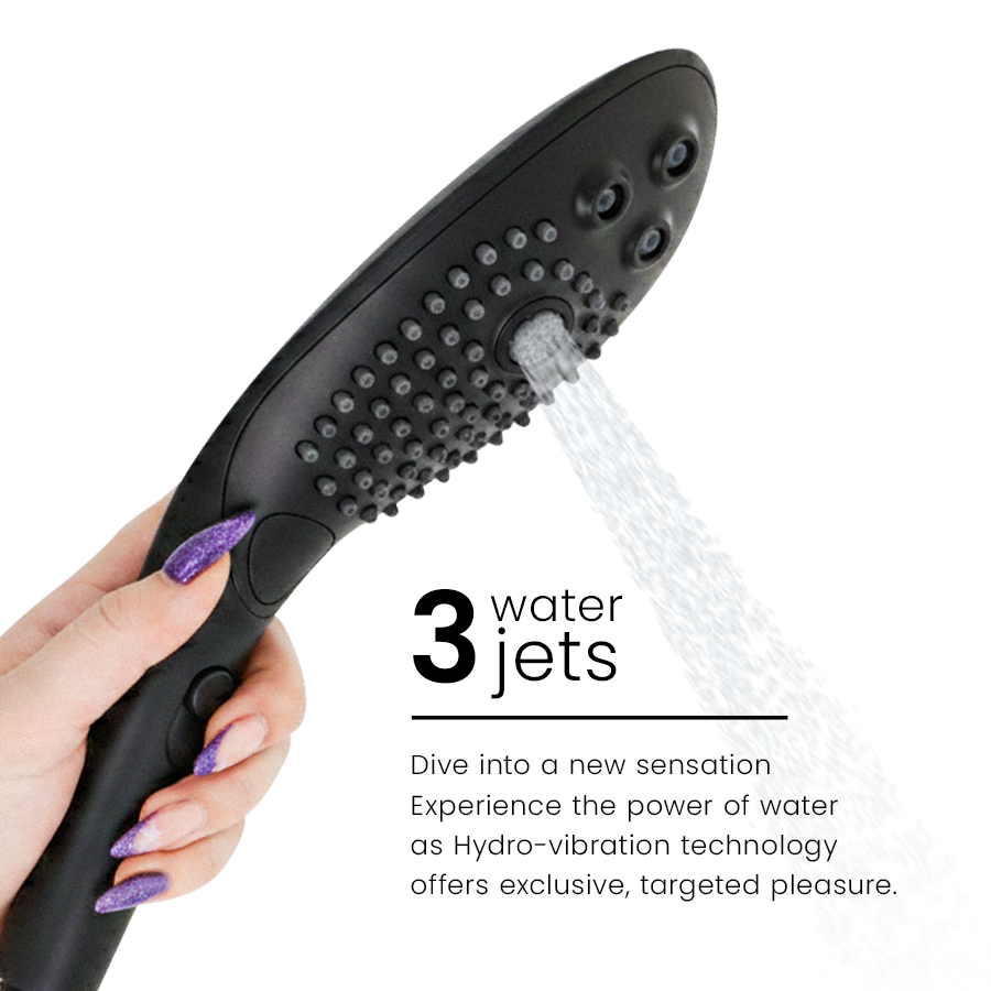 WOMANIZER - WAVE CLITORAL STIMULATING SHOWER HEAD BLACK - Image 5