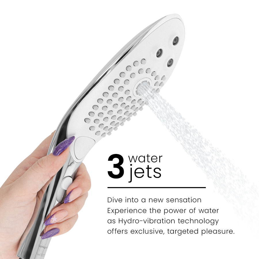 WOMANIZER - WAVE CLITORAL STIMULATING SHOWER HEAD CHROME - Image 5