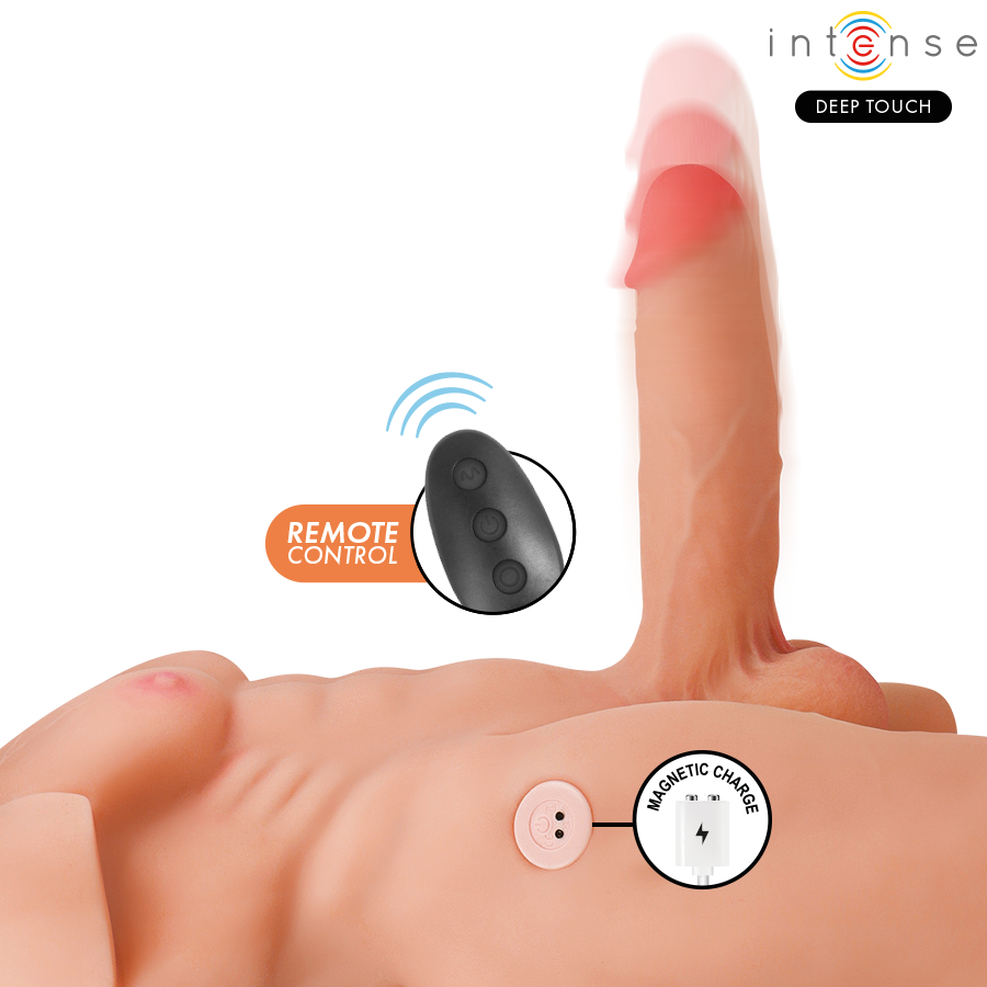 INTENSE DEEP TOUCH - MARTY TORSO WITH ANUS AND REALISTIC DILDO WITH PUSHING AND VIBRATION, REMOTE CONTROL, 6.2 KG - Image 4