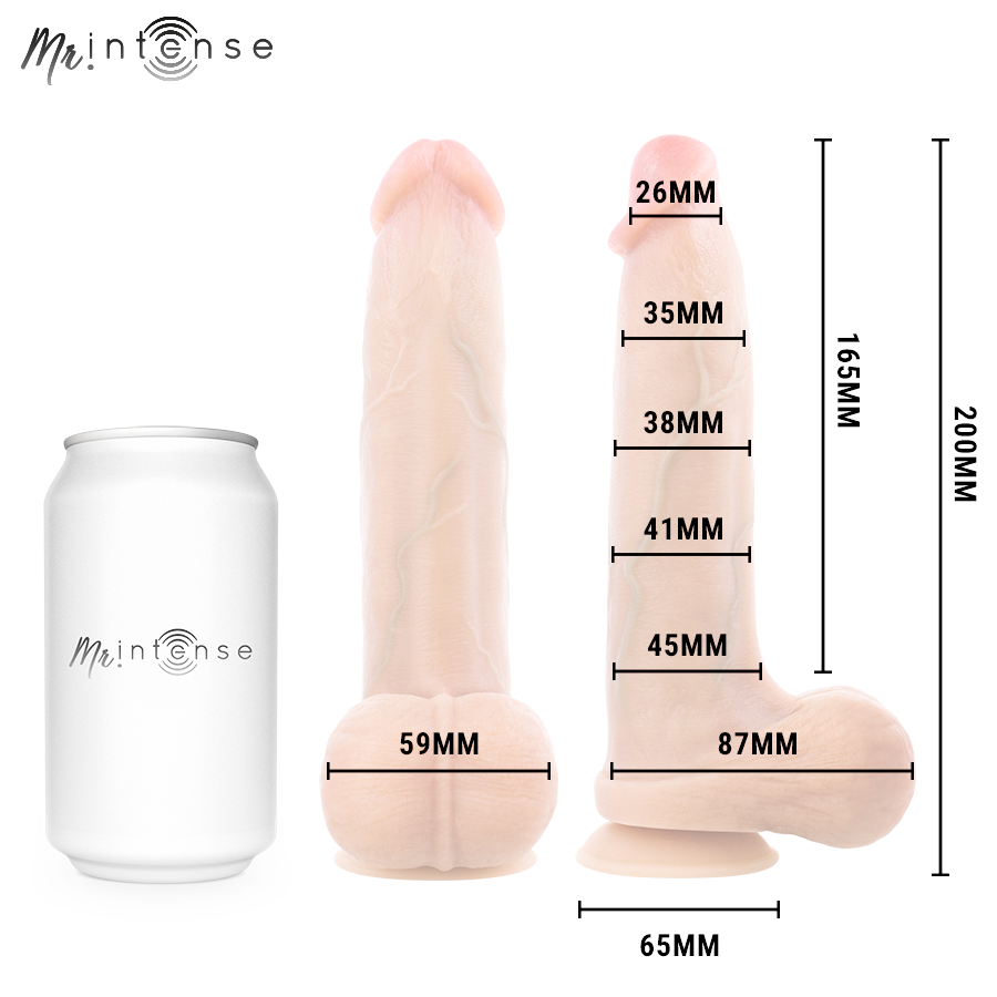 MR INTENSE - BRUCE M SILICONE DILDO WITH TESTICLES 20 CM -Ø- 4.5 CM - Image 4