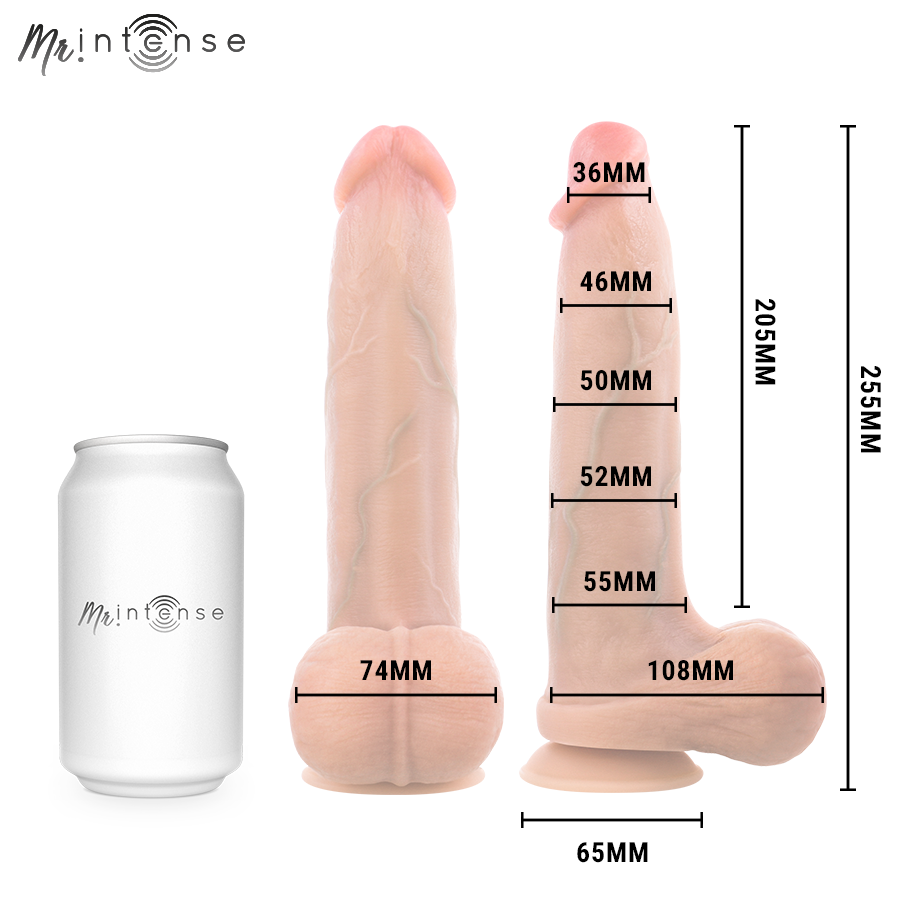 MR INTENSE - BRUCE XL SILICONE DILDO WITH TESTICLES 25.5 CM -Ø- 5.5 CM - Image 5