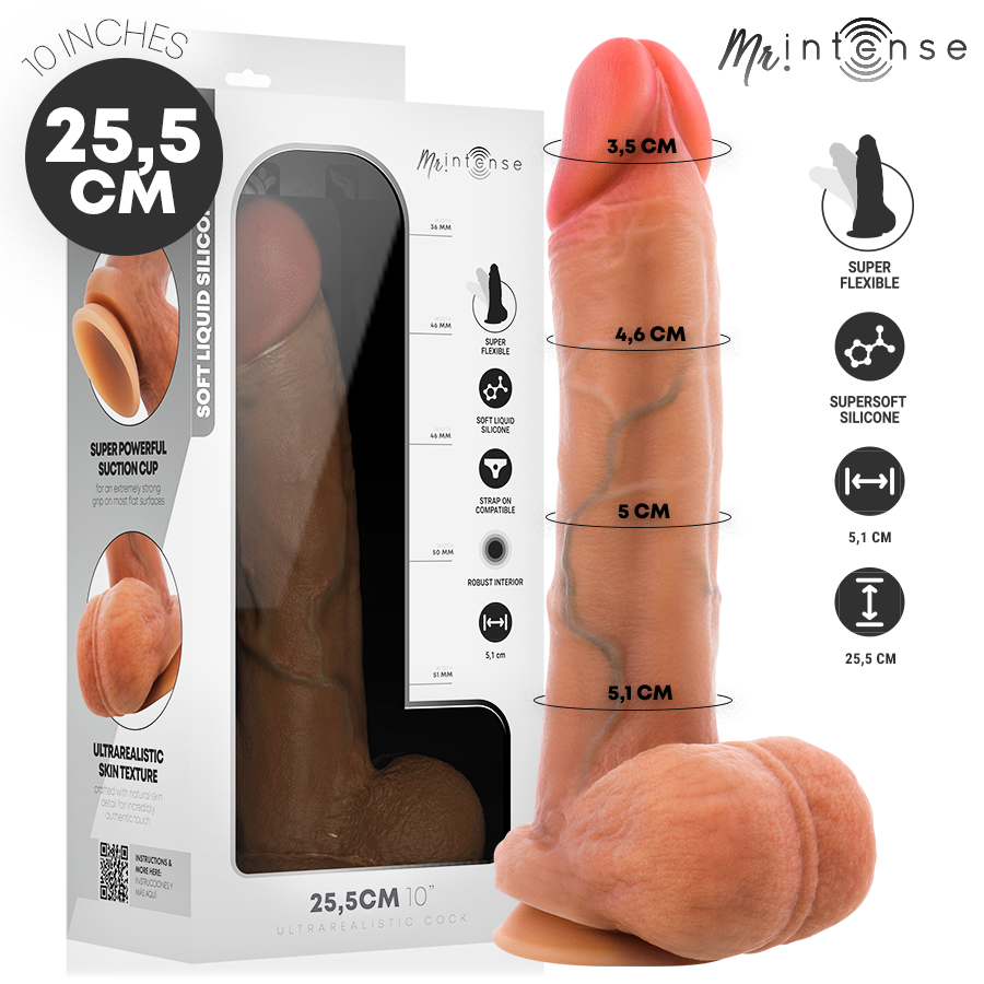 MR INTENSE - GARY XL ULTRA-REALISTIC COCK WITH TESTICLES 25.5 CM -Ø- 5.1 CM