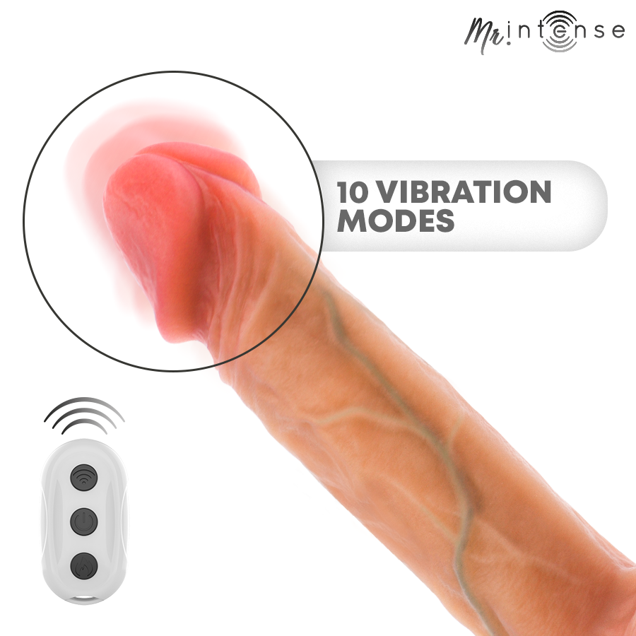 MR INTENSE - LOGAN VIBRATOR DILDO SILICONE WITH HEAT EFFECT AND REMOTE CONTROL 20 CM -Ø- 4,1 CM - Image 5