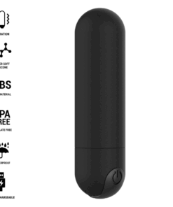 Alternative view of INTENSE - KAREN MINI RECHARGEABLE VIBRATING BULLET BLACK