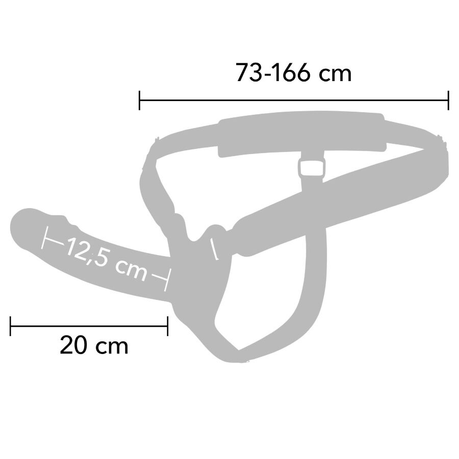 HIDDEN DESIRE - INFERNO VIBRATING PENIS SLEEVE STRAP-ON 20 CM - Image 2