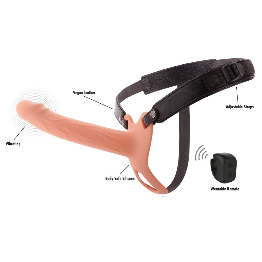 HIDDEN DESIRE - INFERNO VIBRATING PENIS SLEEVE STRAP-ON 20 CM - Image 3