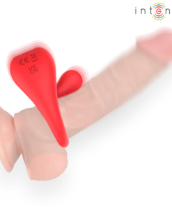 Alternative view of INTENSE - RUSSELL VIBRATING PENIS RING WITH CLITORIS STIMULATION RED