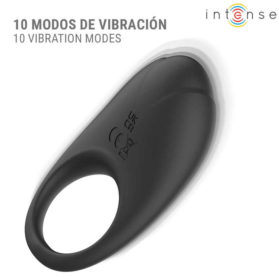 INTENSE - MERLOTTE VIBRATING PENIS RING WITH CLITORIS STIMULATION BLACK - Image 5