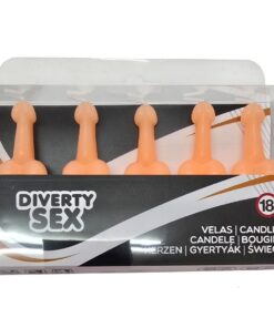 DIABLO PICANTE - BOX OF 5 FLESH PENIS-SHAPED CANDLES