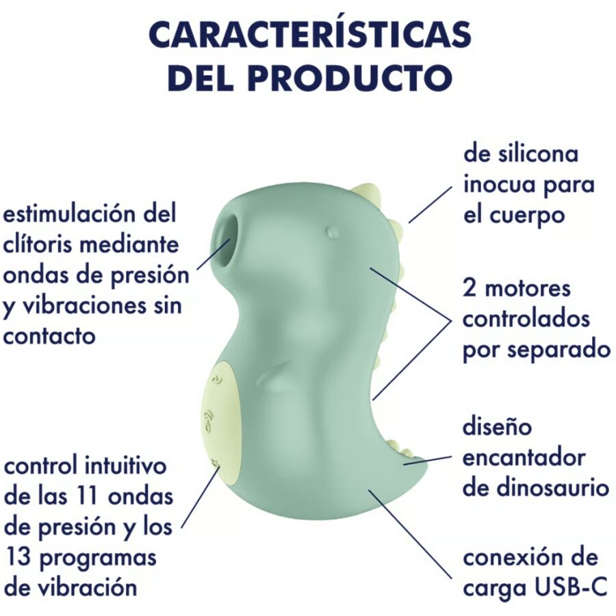 SATISFYER - DIN-OOOH VIBRATOR AIR PULSE STIMULATOR - Image 4