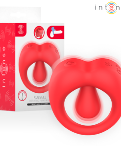 INTENSE - RUSSELL VIBRATING PENIS RING WITH CLITORIS STIMULATION RED