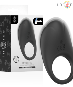Alternative view of INTENSE - MERLOTTE VIBRATING PENIS RING WITH CLITORIS STIMULATION BLACK
