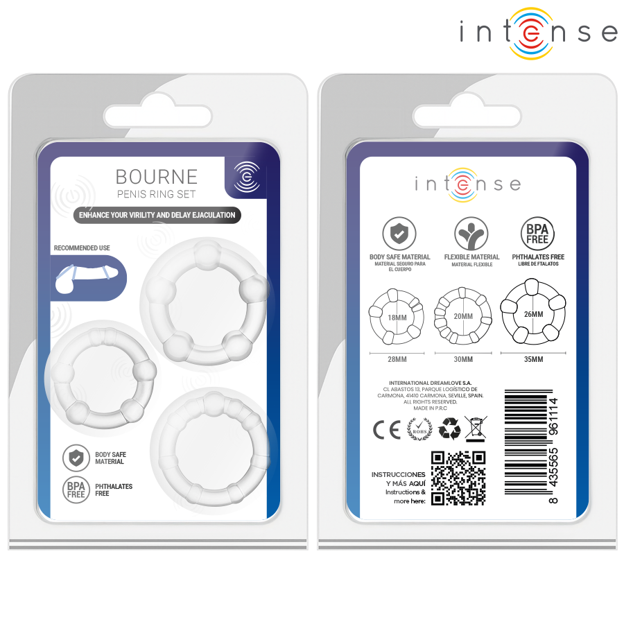INTENSE - BOURNE SET OF 3 PENIS RING - Image 5