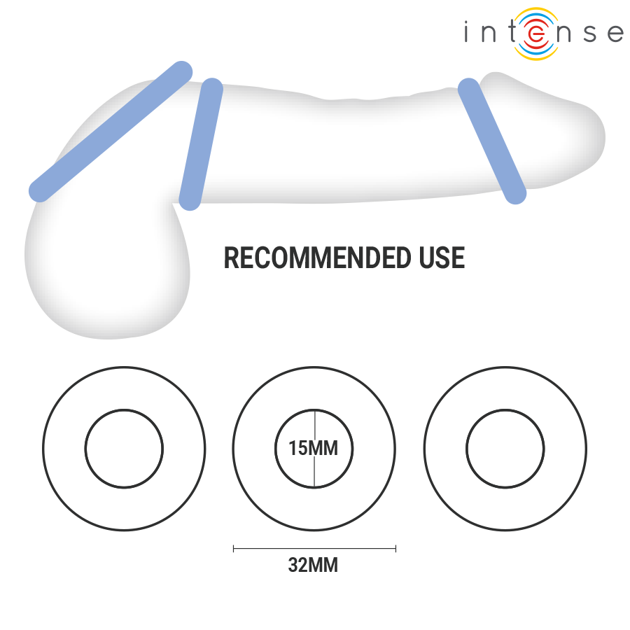 INTENSE - WICK SET OF 3 PENIS RINGS VARIOUS COLORS - Image 3