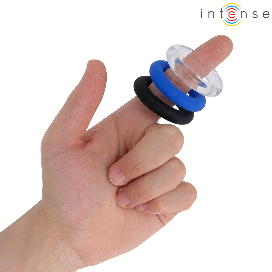 INTENSE - WICK SET OF 3 PENIS RINGS VARIOUS COLORS - Image 2