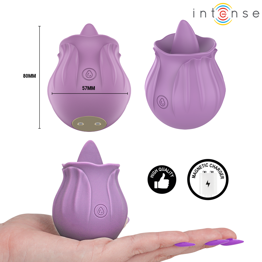 INTENSE - AZALEA FLOWER CLIT STIMULATING 10 VIBRATIONS PURPLE - Image 3