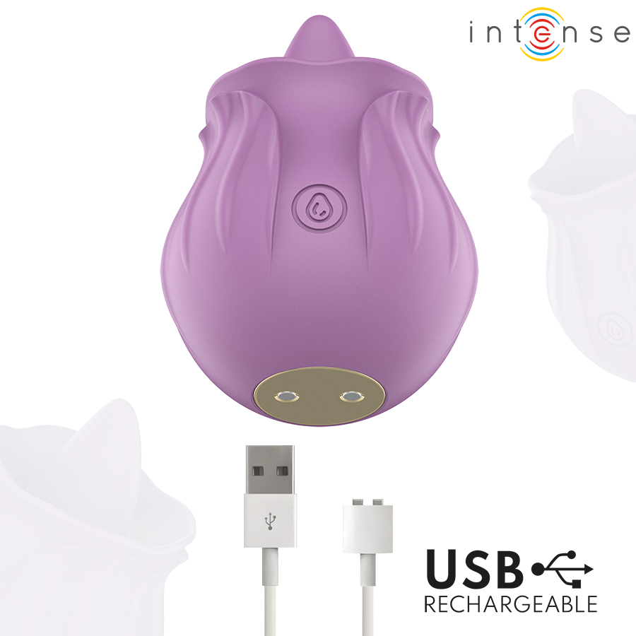 INTENSE - AZALEA FLOWER CLIT STIMULATING 10 VIBRATIONS PURPLE - Image 5