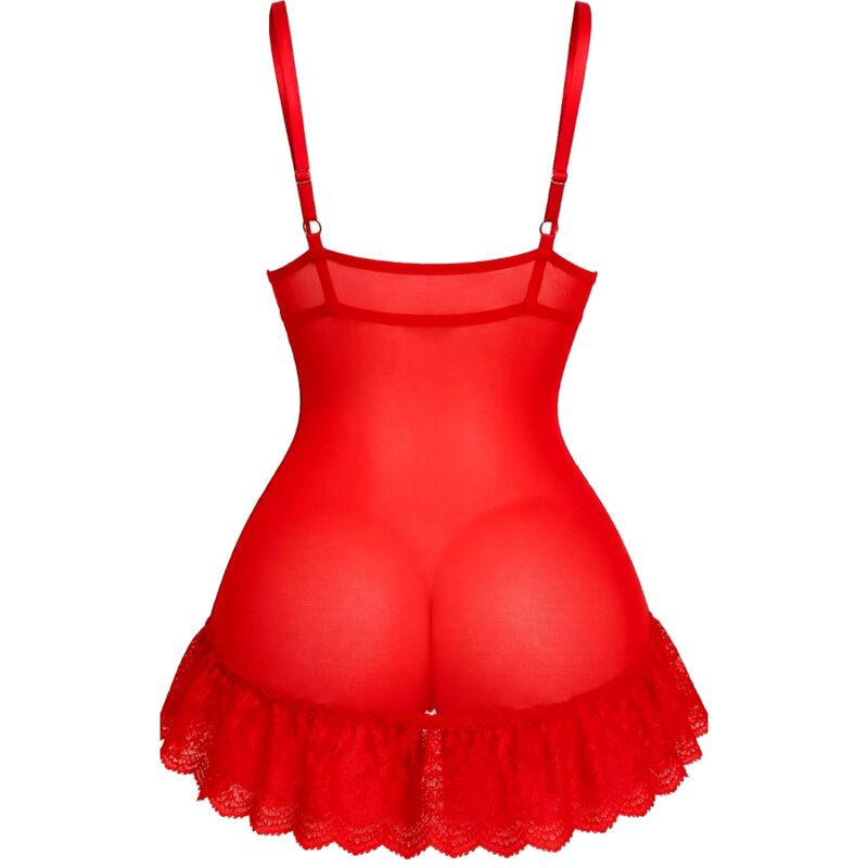 LIVCO CORSETTI FASHION - NUIT SET T-SHIRT + RED PANTY 2028 S/M - Image 3