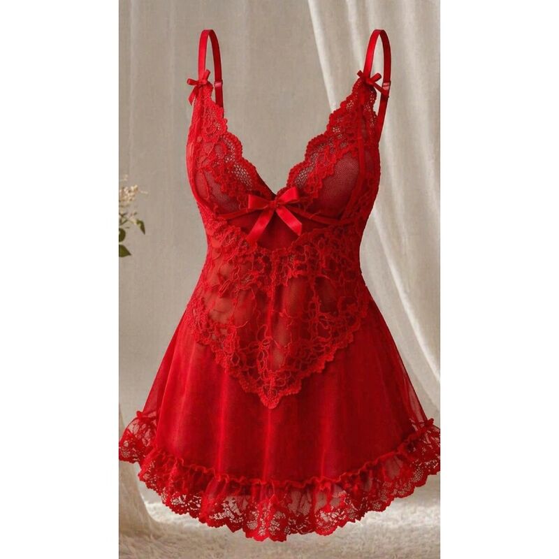 LIVCO CORSETTI FASHION - NUIT SET T-SHIRT + RED PANTY 2028 S/M - Image 4