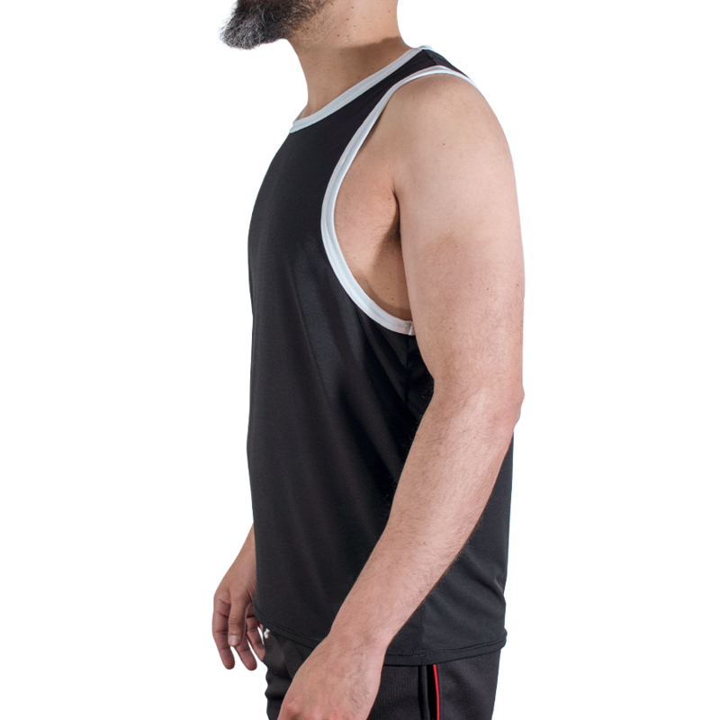 MACHO - CMV004 BLACK GYM T-SHIRT S/M - Image 2