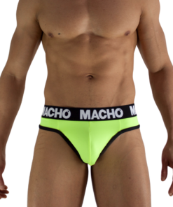 MACHO - MTG001 FLUORESCENT YELLOW THONG SIZE S