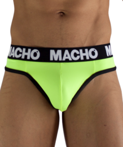 Alternative view of MACHO - MTG001 FLUORESCENT YELLOW THONG SIZE S