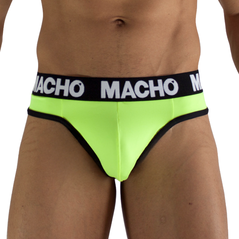 MACHO - MTG001 FLUORESCENT YELLOW THONG SIZE S - Image 2
