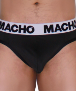 MACHO - MTG002  BLACK/BLACK THONG S