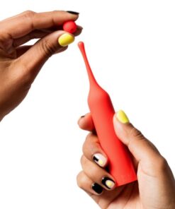 Alternative view of ROMP - POP HIGH FREQUENCY CLITORAL STIMULATOR RED