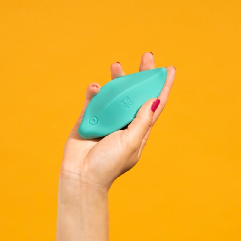 ROMP - WAVE VIBRATOR CLITORAL STIMULATOR ERGONOMIC SHAPE AQUA GREEN - Image 2