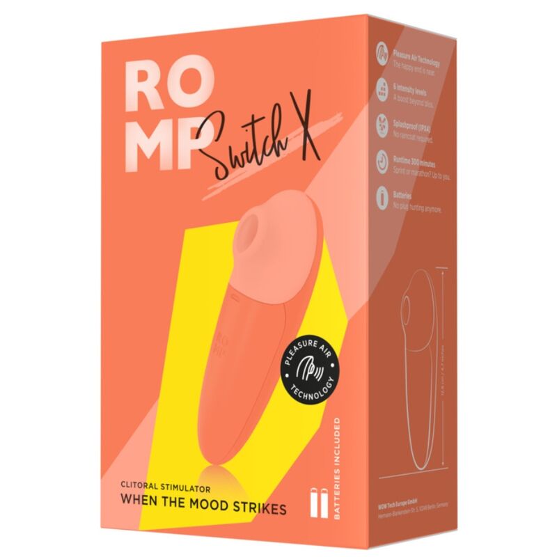 ROMP - SWITCH X CLITORAL STIMULATOR 6 LEVELS ORANGE - Image 4