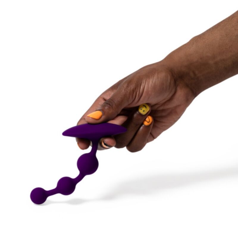 ROMP - AMP PURPLE FLEXIBLE SILICONE ANAL BEADS 12.5 CM PURPLE - Image 5