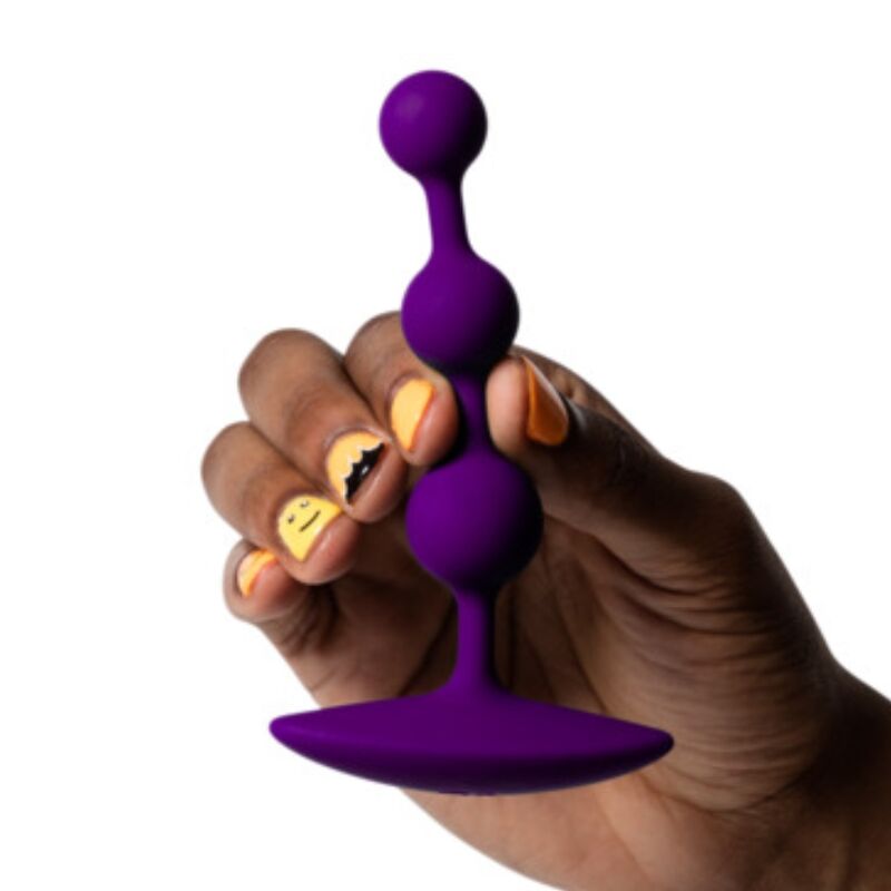 ROMP - AMP PURPLE FLEXIBLE SILICONE ANAL BEADS 12.5 CM PURPLE - Image 3