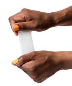 Alternative view of ROMP - MOSH TRANSPARENT MALE MASTURBATOR WITH 6 CM REVERSBLE SHEATH