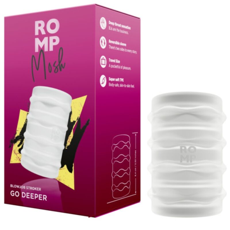 ROMP - MOSH TRANSPARENT MALE MASTURBATOR WITH 6 CM REVERSBLE SHEATH - Image 3