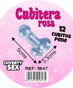 DIABLO PICANTE - 12 PENISES HARD SILICONE HANGING ICE BUCKET PINK