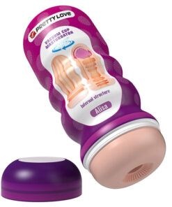 Alternative view of PRETTY LOVE - VAGINAL SMOOTHING MASTURBATOR WITH SUCTION CUP AND INTERNAL TEXTURES