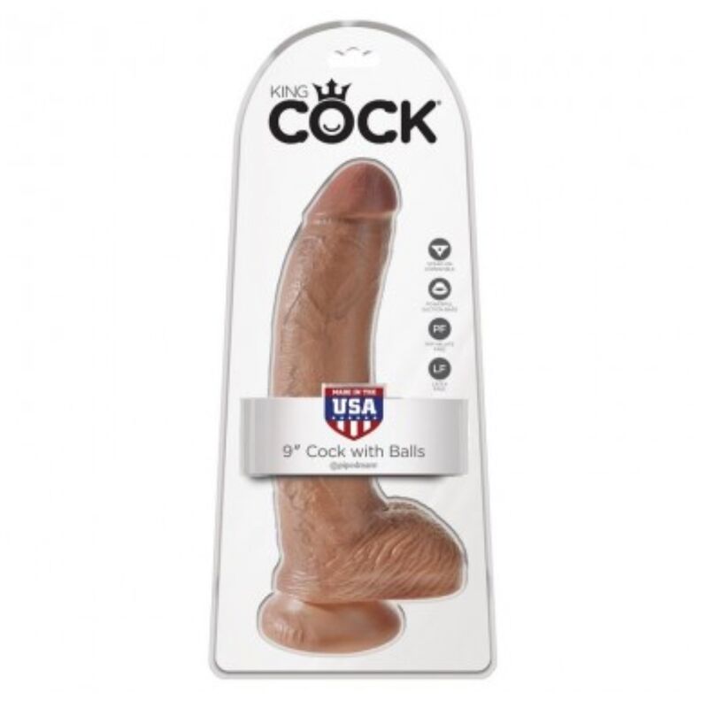 KING COCK - REALISTIC DILDO WITH BALLS 22.8 CM - Image 5