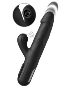 Alternative view of FETISH FANTASY SERIES - SONIX SILICONE THRUSTER RABBIT VIBRATOR BLACK
