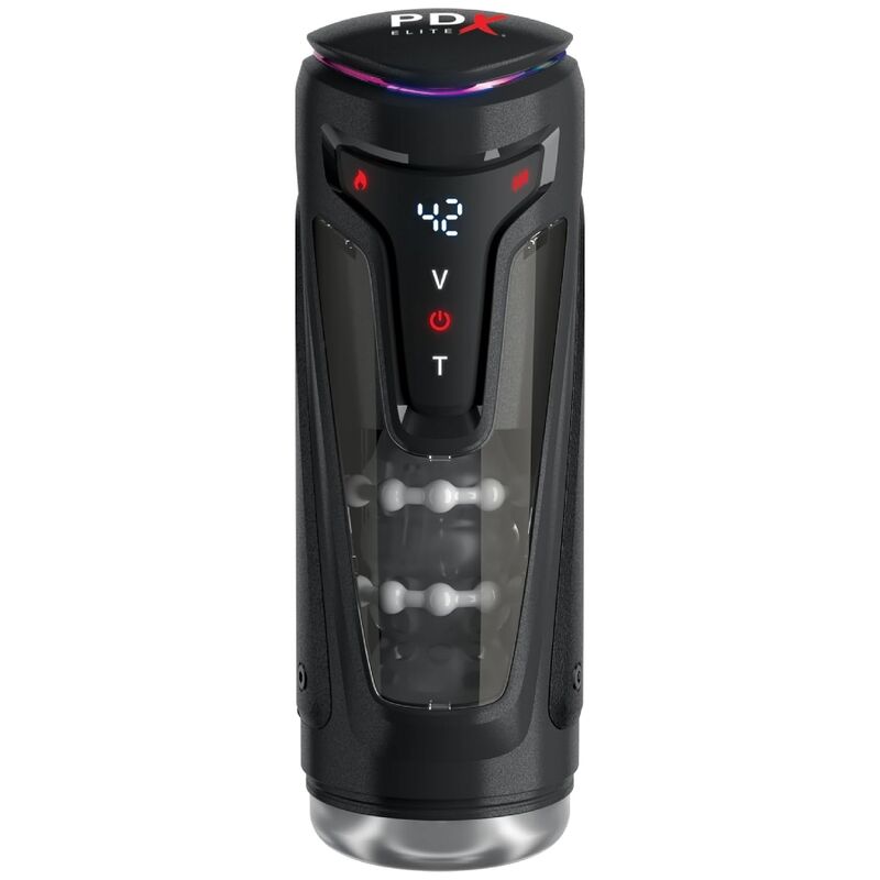 PDX ELITE - MOTO-BATOR PRO THRUSTING STROKER AUTOMATIC VIBRATING AND WARMING MASTURBATOR 26.5 CM - Image 2