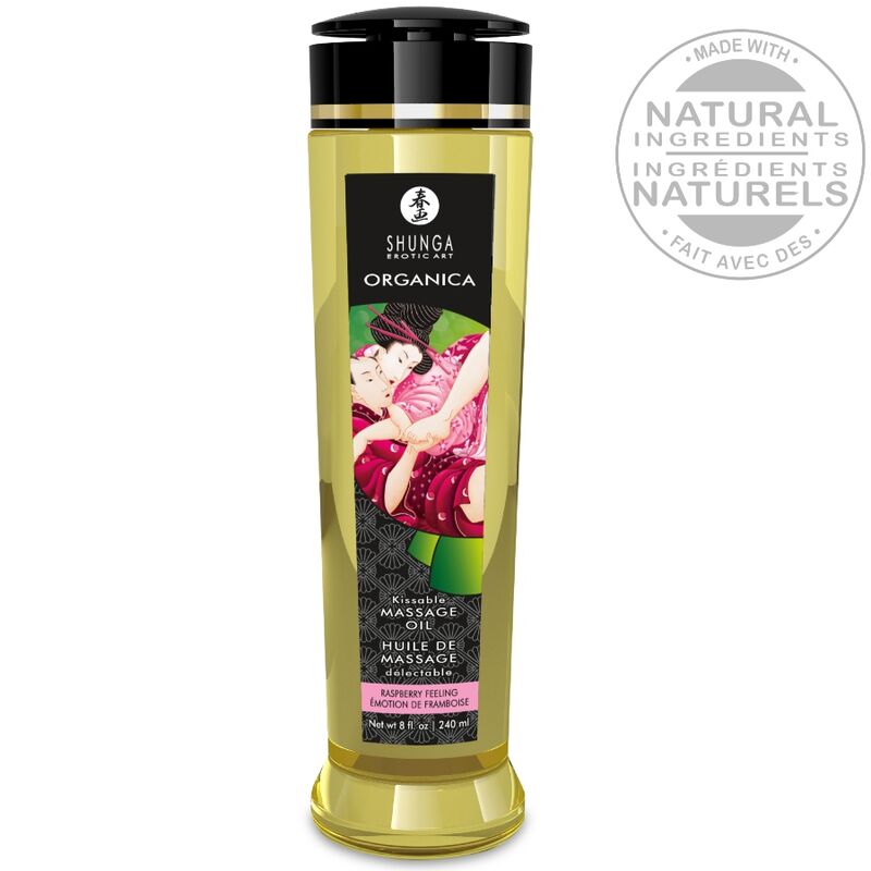SHUNGA - ORGANIC MASSAGE OIL RASPBERRY FEELING 240 ML - Image 2