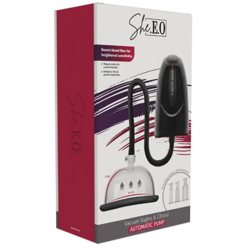 SHE.E.O - AUTOMATIC VACUUM PUMP FOR VAGINA AND CLITORIS BLACK - Image 4